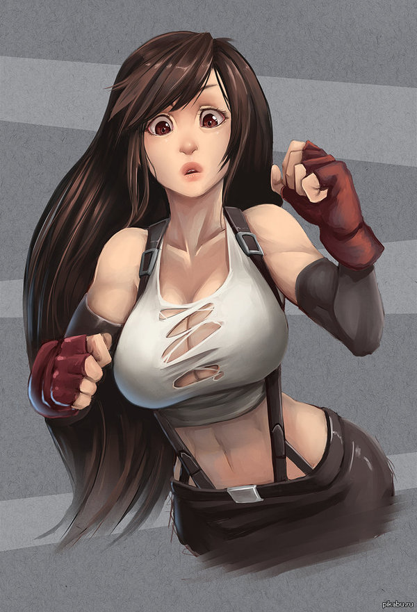 С каждой частью всё больше и больше - NSFW, Final Fantasy, Tifa Lockhart, Игры, Сиськи, Размер, Девушки