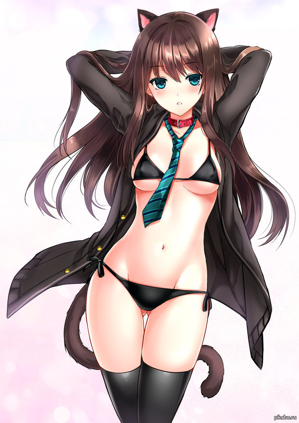 Rin Shibuya - NSFW, Anime, Art, Girls, Bikini, Anime art, Shibuya rin, Neko