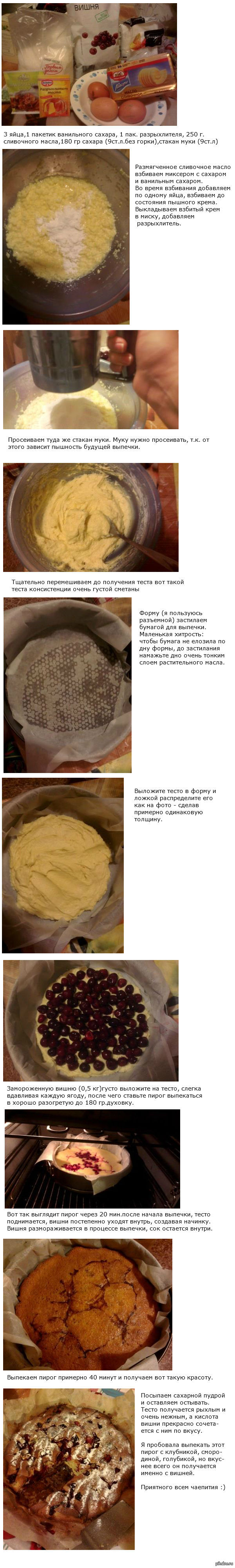 Вкуснейший вишневый пирог к чаю под кодовым названием "Черный риэлторский" :))