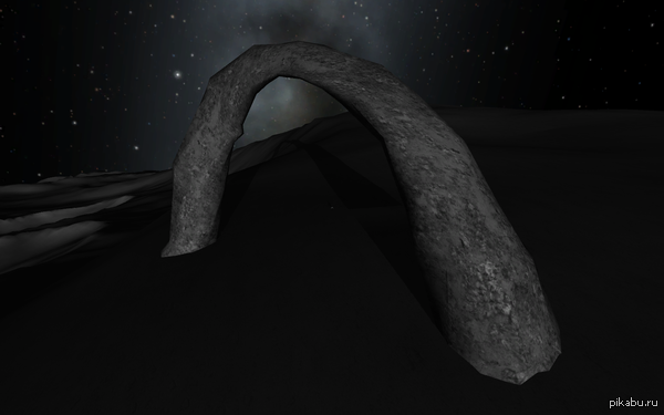 Играя в Kerbal Space Program на Муне (Mun) обнаружил это.