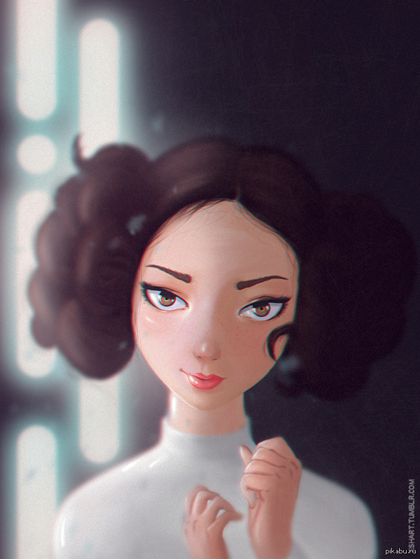 Princess Leia - My, Star Wars, Anime art, Princess Leia, Leia, Illustrations