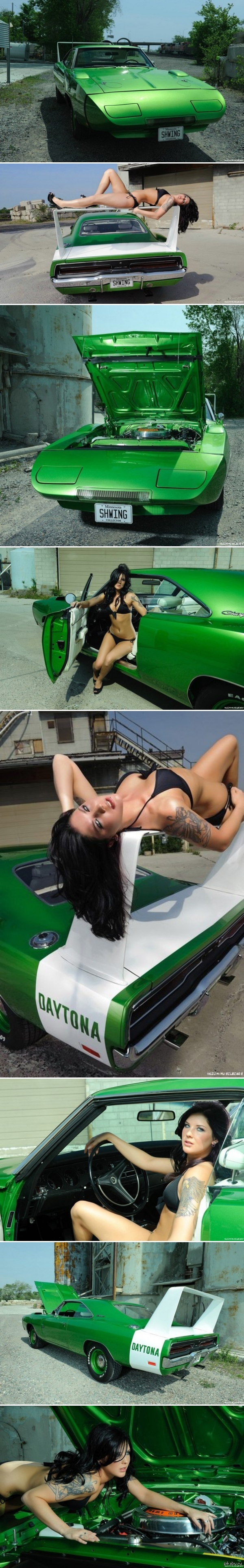 1969 Dodge Charger Daytona - NSFW, Auto, Dodge, Beautiful girl, Muscle car, Car, Power, beauty, PHOTOSESSION, Longpost