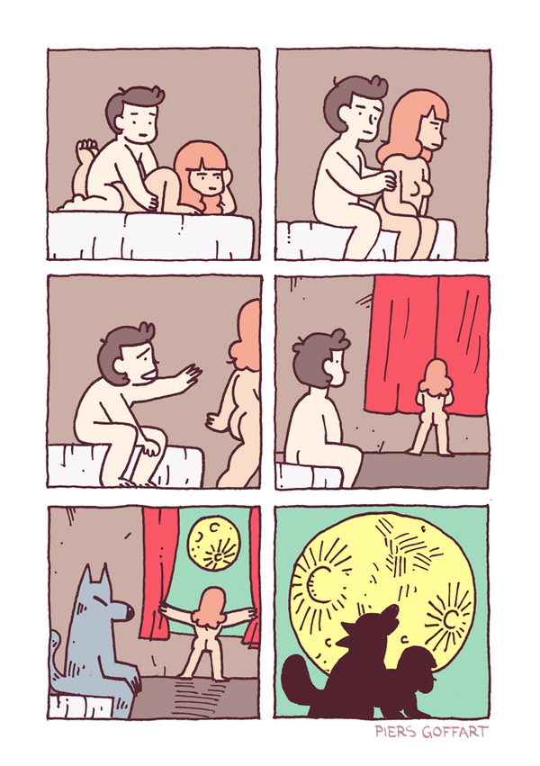When only the moon will give strength to love - NSFW, Comics, , Erotic, Full moon