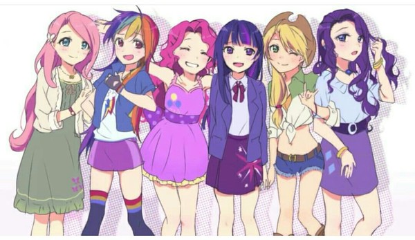 Best girlfriends - , Humanization, , My little pony, Mane 6