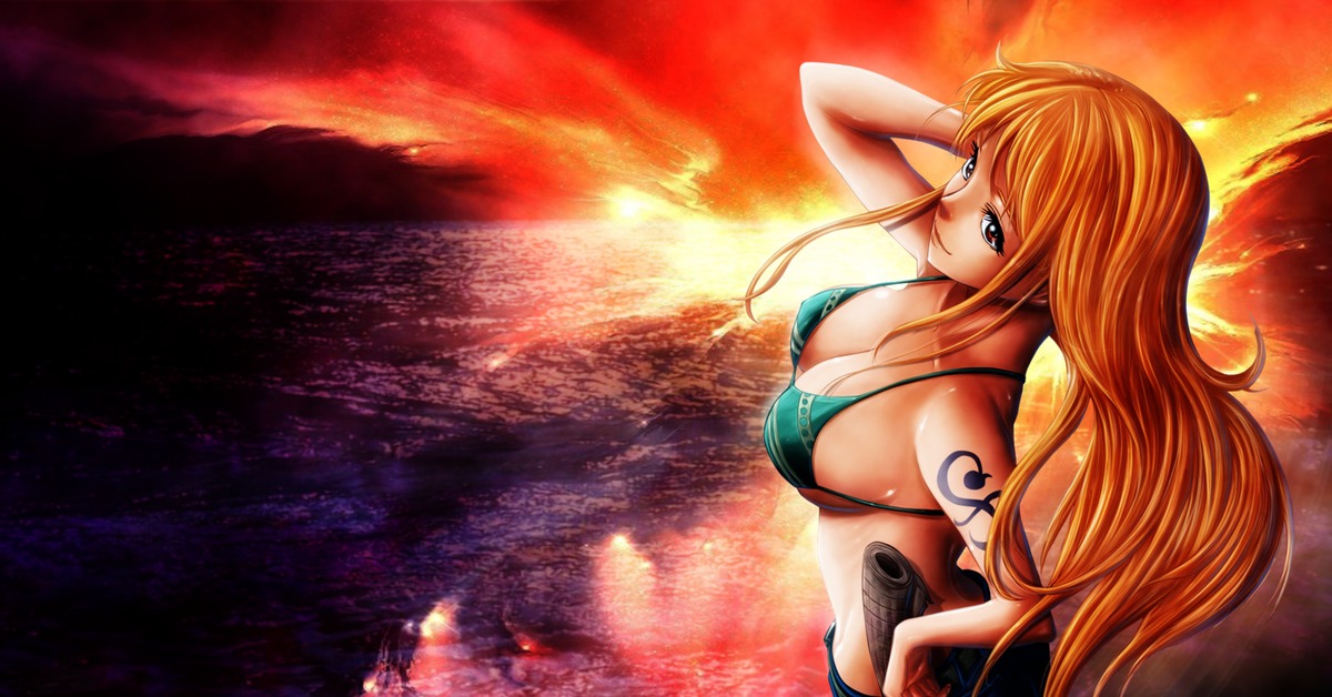 Ван пис 1080. Nami one piece аниме. Нами Ван Пис арт. Нами Ван Пис 4к. Аниме обои.