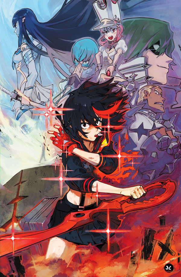 Kill La Kill , , Anime Art, Kill la Kill, Matoi Ryuuko, Nonon jakuzure, Kiryuuin Satsuki, Gamagoori Ira, Uzu Sanageyama, Houka Inumuta