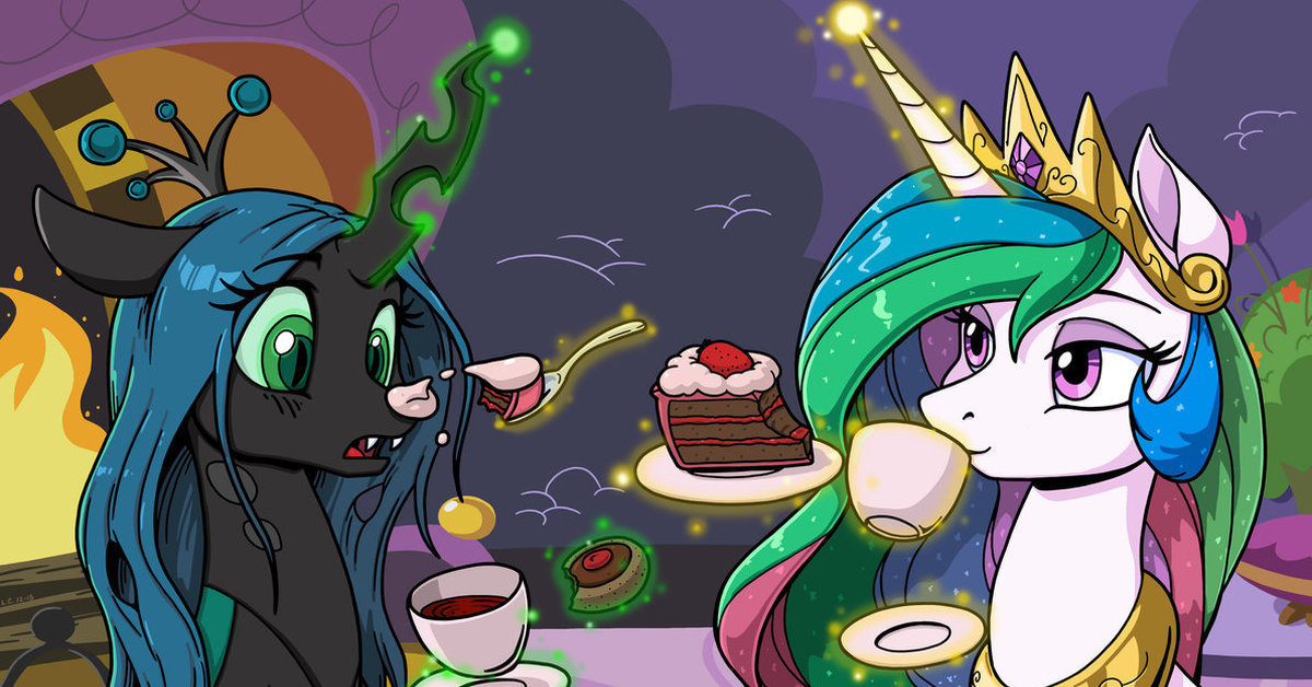 Tea and Sweets with Chrysalis and Celestia, My Little Pony, Princess Celest...