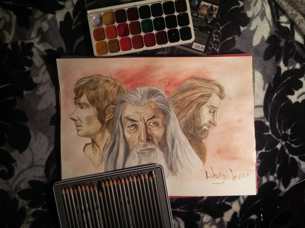 Первые потуги рисования портрета красками и акварельными карандашами О ...