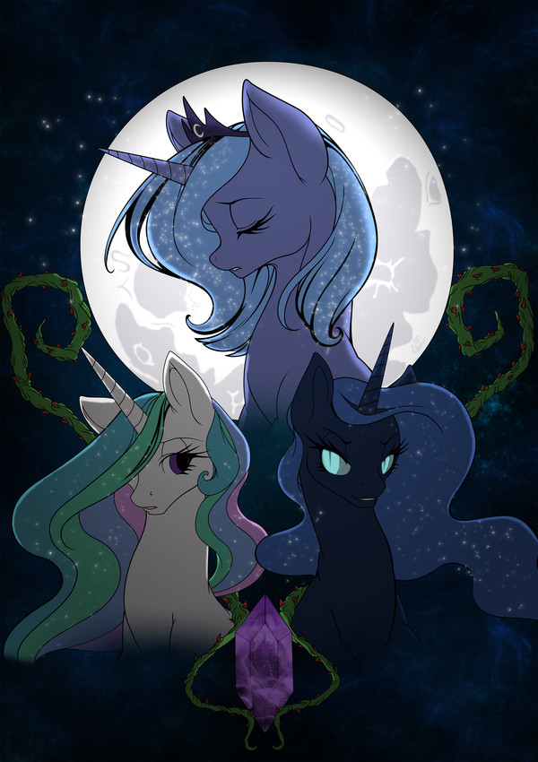    ilyhazz11 My Little Pony,  , Princess Luna, Princess Celestia, Nightmare Moon