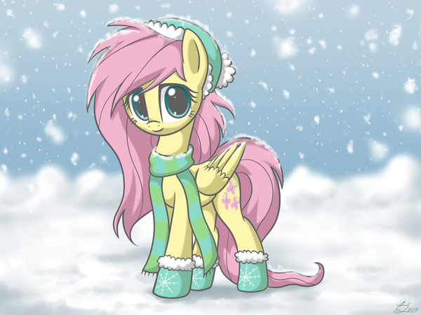 "Winter Flutters" My Little Pony, Fluttershy, Luminousdazzle
