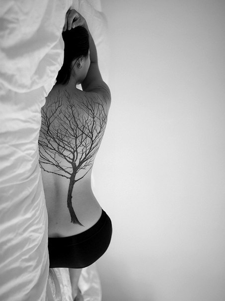 Tattoos on the back. - NSFW, Tattoo, , Tattoo, Longpost