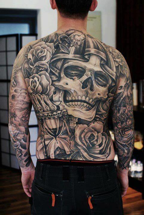 Tattoos on the back. - NSFW, Tattoo, , Tattoo, Longpost