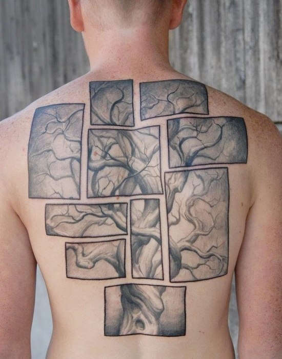 Tattoos on the back. - NSFW, Tattoo, , Tattoo, Longpost