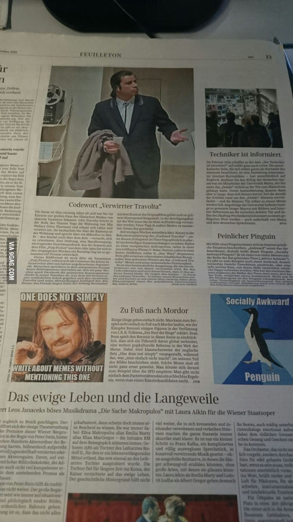 Сегодня в немецкой газете