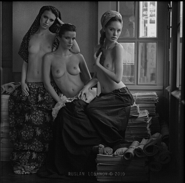 And again a selection of works by Ruslan Lobanov - NSFW, Erotic, Aesthetics, Black and white, Girls, Beautiful girl, Longpost