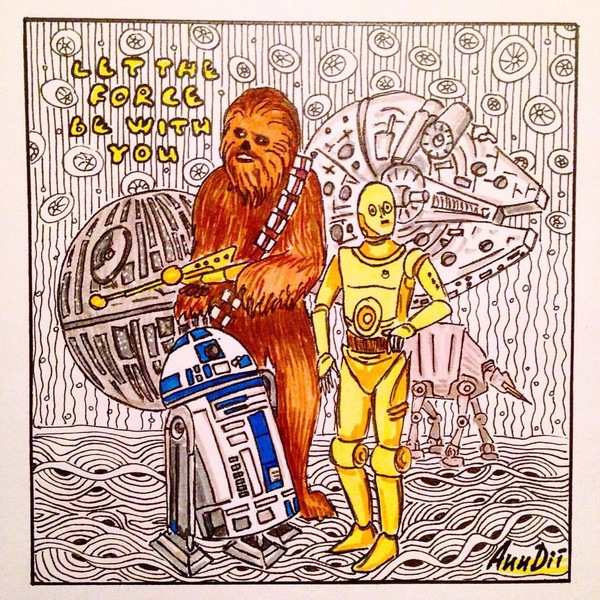 Подруга сотворила арт по StarWars