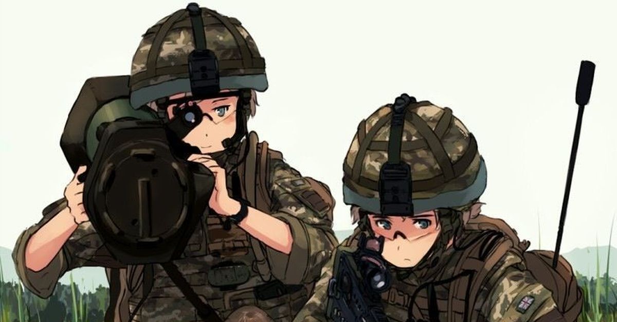 Anime military soldier male