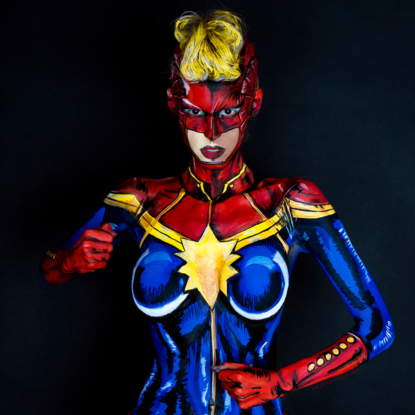 Cool body painting - NSFW, Bodypainting, GIF, Girls, beauty