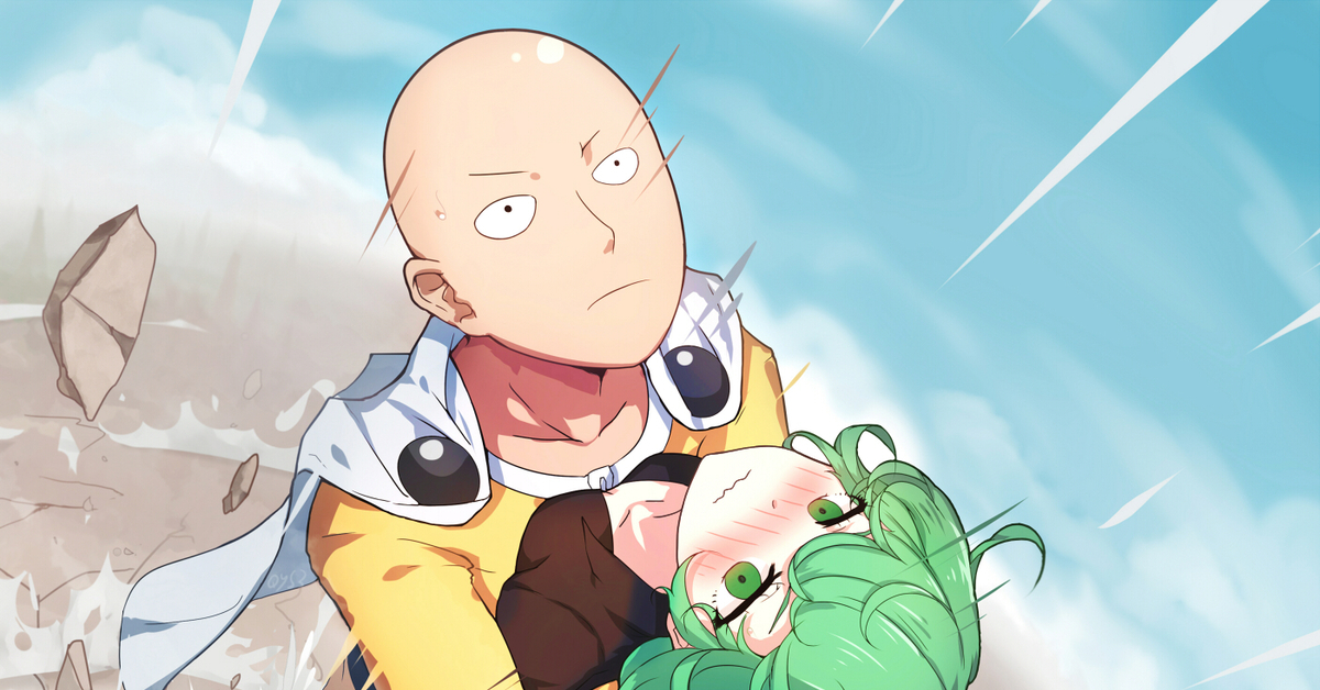 Onepunchman дата выхода. Ванпанчмен тацумаки. Сайтама и тацумаки. One Punch man Сайтама и тацумаки.