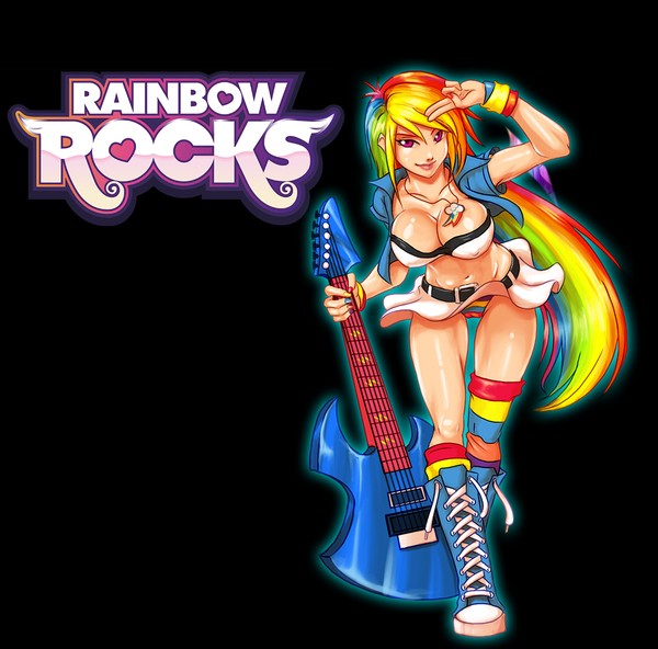 Rainbow. - NSFW, Rainbow dash, MLP Suggestive, My little pony, Art, Humanization, Rainbow rocks, Friendship Games, 