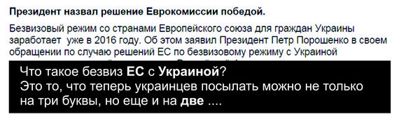 БЕЗВИЗ для Украины ...