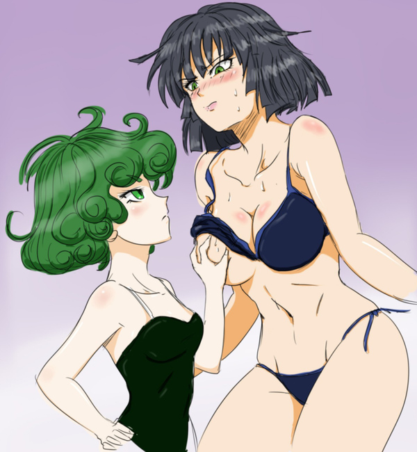 Sister showdown on Friday the slut - NSFW, Onepunchman, Anime, Sister, Friday, Tatsumaki, Fubuki, Strawberry, Yuri, Sisters