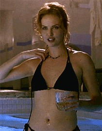 Charlize Theron Шарлиз Терон, Голые звезды, Гифка, Длиннопост