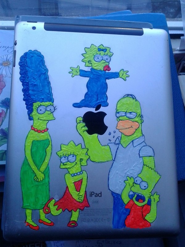 A little not Friday, but mine) - My, The Simpsons, Homer Simpson, Marge Simpson, Lisa Simpson, Bart Simpson, Maggie Simpson, Ipad 2, My