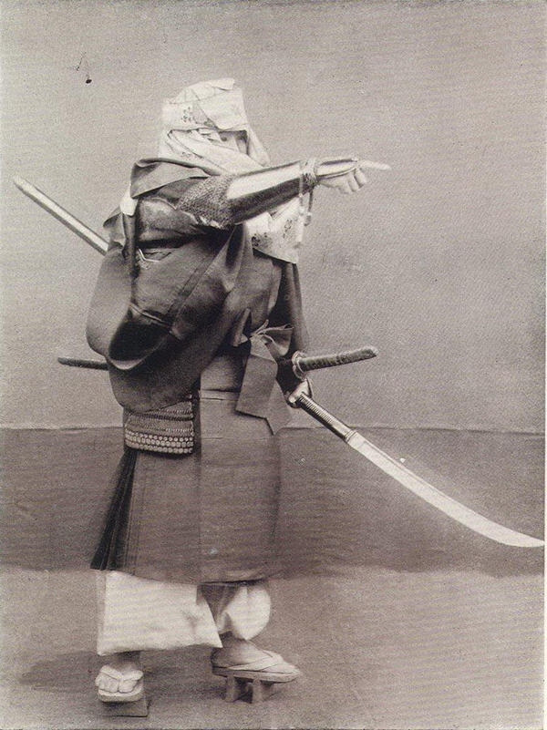 Sohei (warrior monk) - Old photo, Japan, Monks, Naginata, Black and white photo