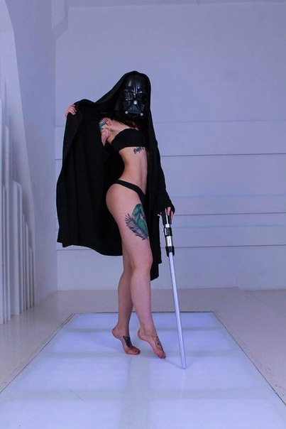 Happy New Year everyone :D - NSFW, My, Darth vader, Christmas trees, Sword, Girls, Photoshop, New Year, sixteen