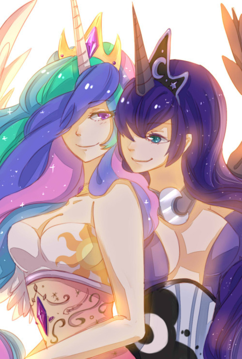 Sisters My Little Pony, Princess Celestia, Princess Luna, , , Midnightcloud