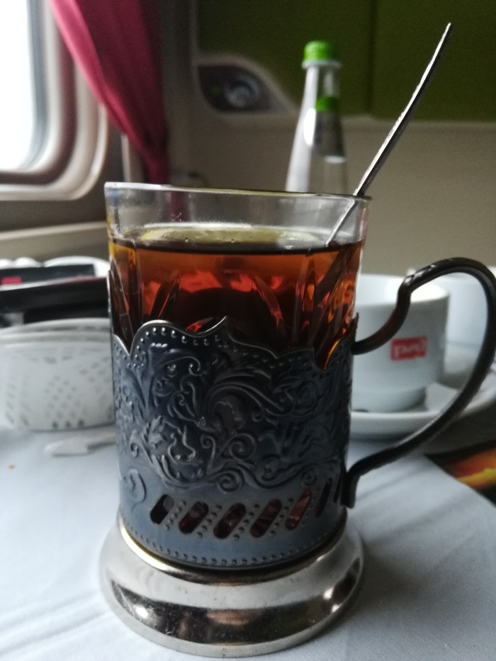 It always seems to me that the most delicious tea is served on trains )#RZD - My, A train, Russian Railways, , Tea