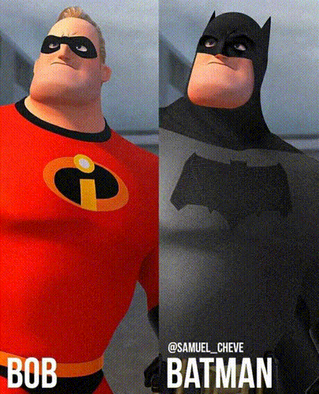 Mr. Incredible looks exceptionally good in any suit. - GIF, Cartoons, Superheroes, Comics, Costume, The Incredibles