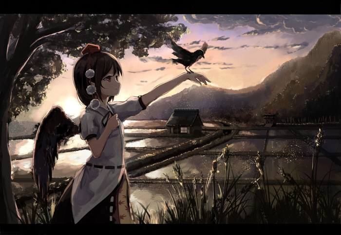 Artic by yukitourou - Anime art, Anime, Shameimaru aya, Touhou, 