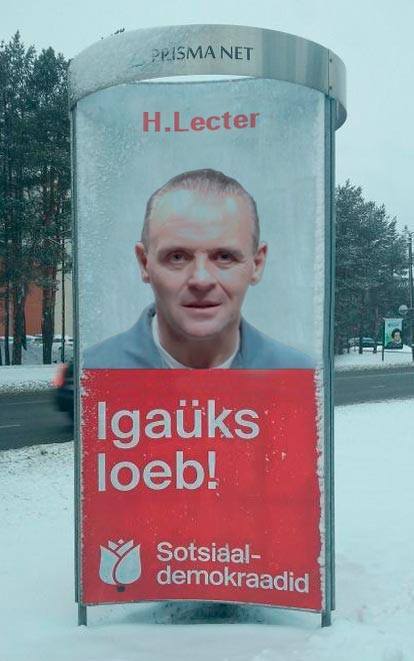 Elections in Estonian 2: everyone matters. - Estonia, Elections, Poster, Hannibal Lecter