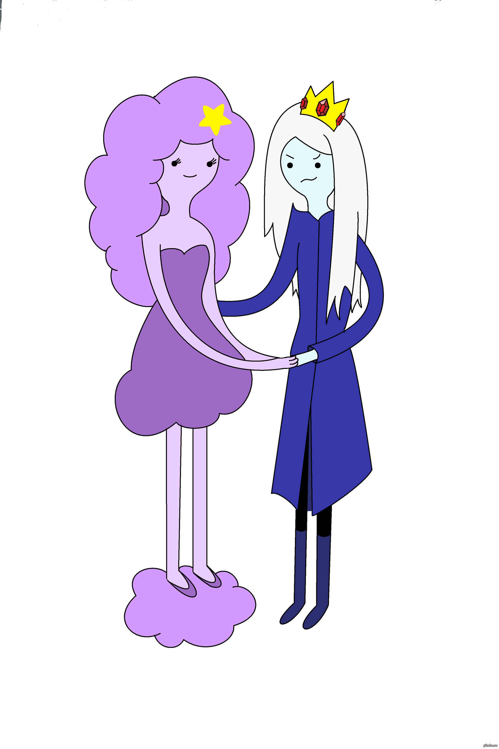 Princess Pupyrka and Ice Prince - My, Adventure Time, Drawing, Art, Princess bubble wrap