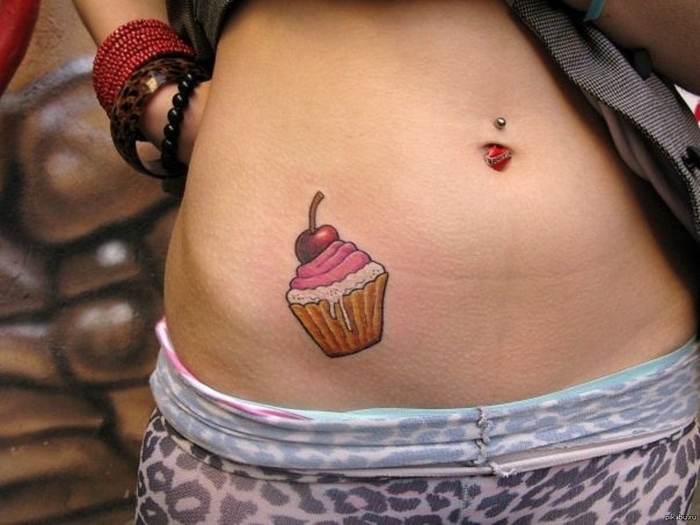 Татуировки для девушек пирожные