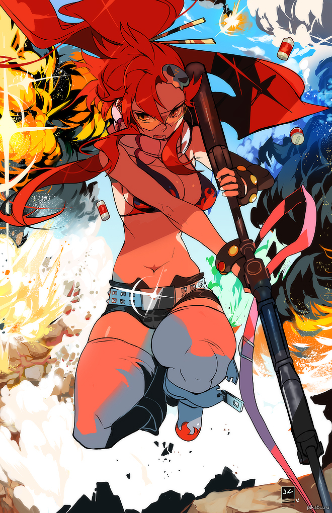 Yoko из Gurren Lagann, Аниме, Gurren Lagann, Арт, Yoko Littner.