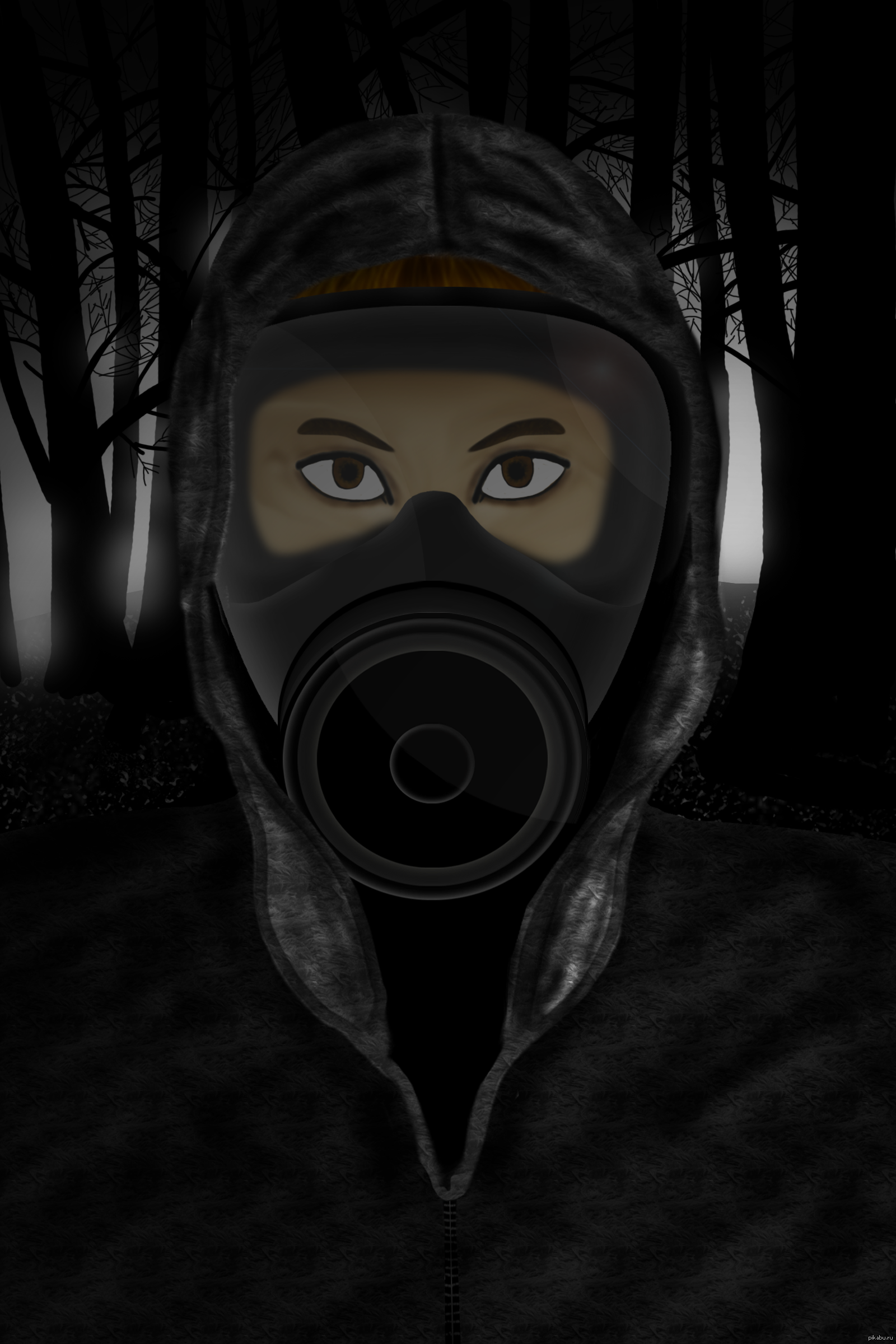 First work in Photoshop - My, Mask, Photoshop, My, Work