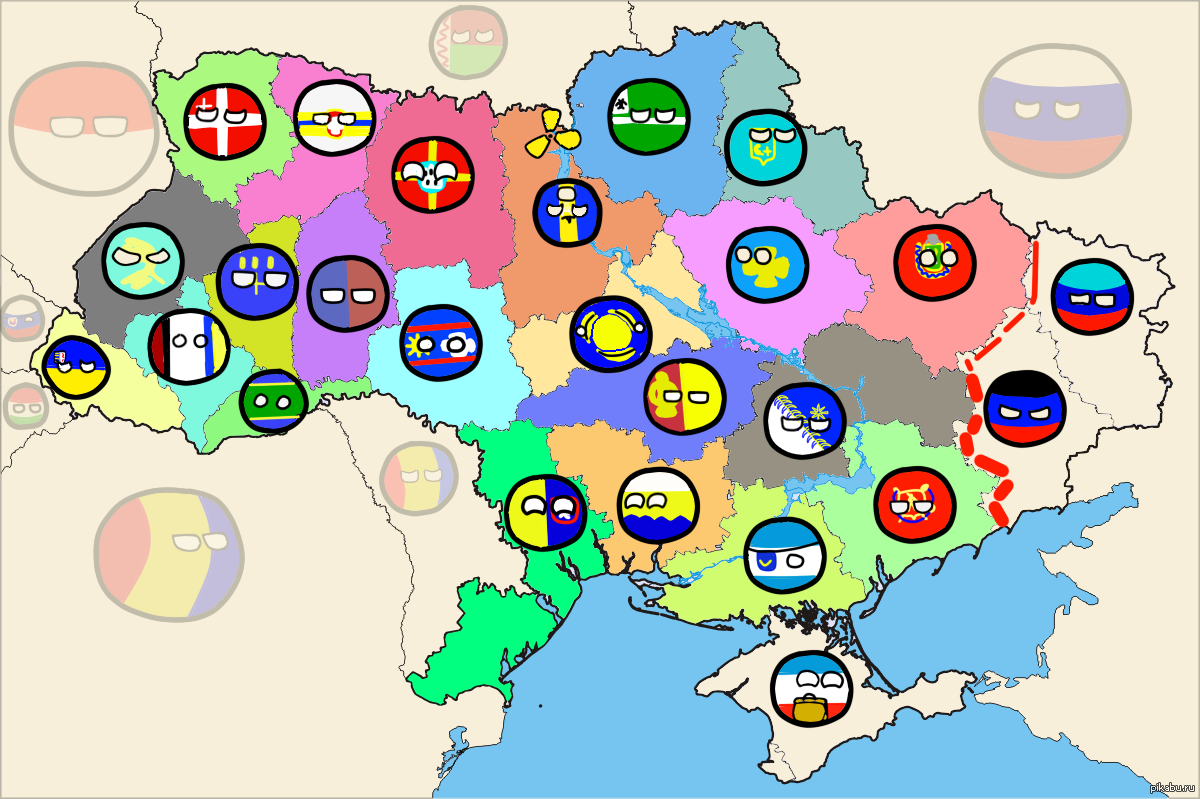 Карта азии с кантриболз