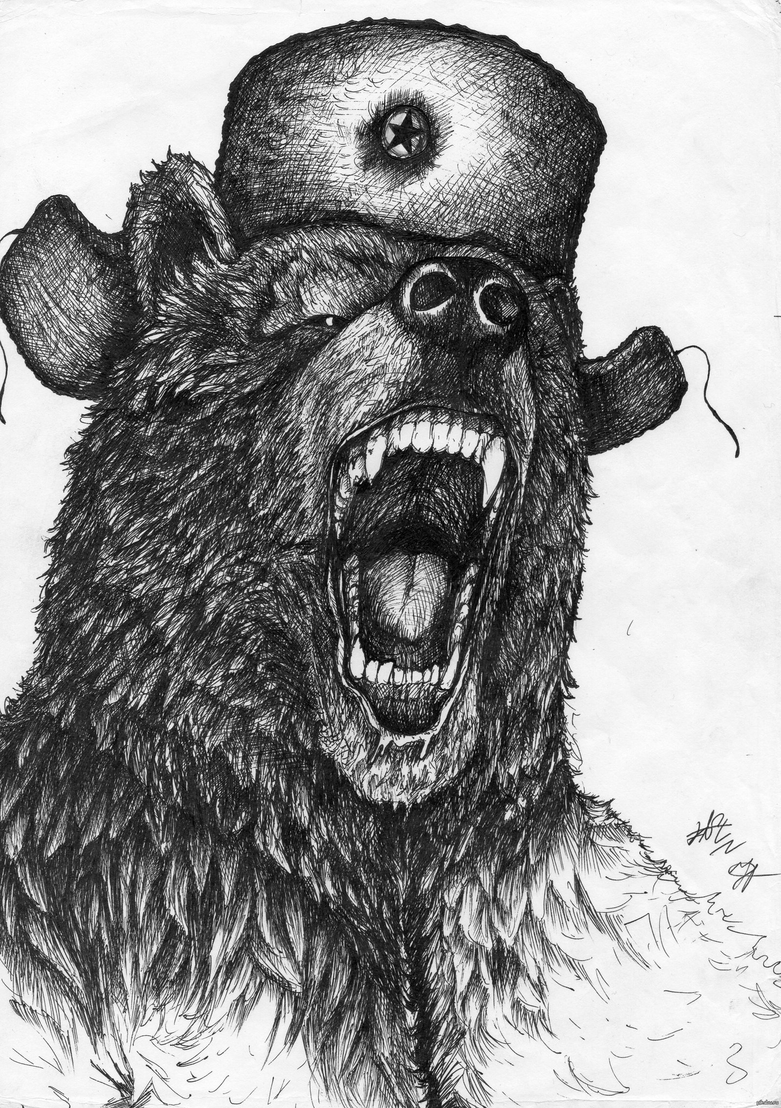Русский медведь эскиз