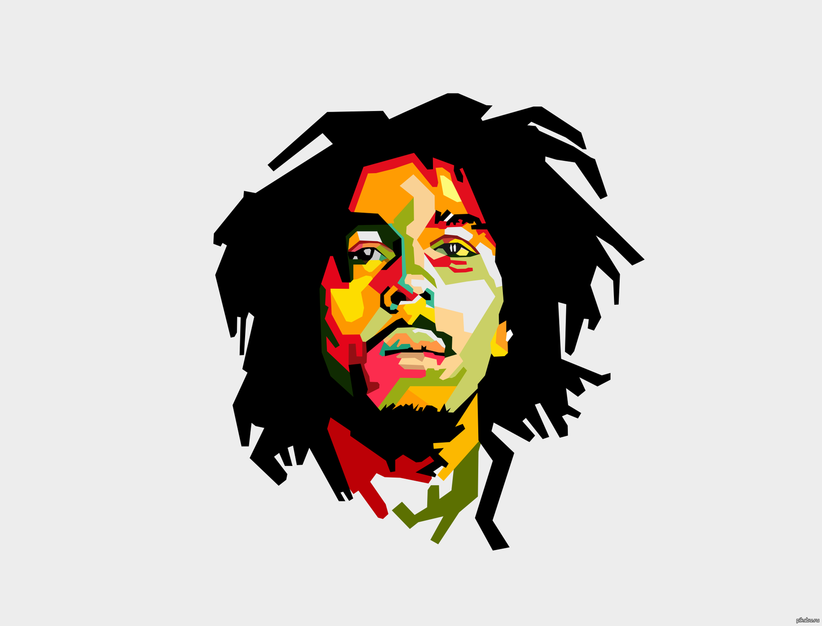 Принт Bob Marley.