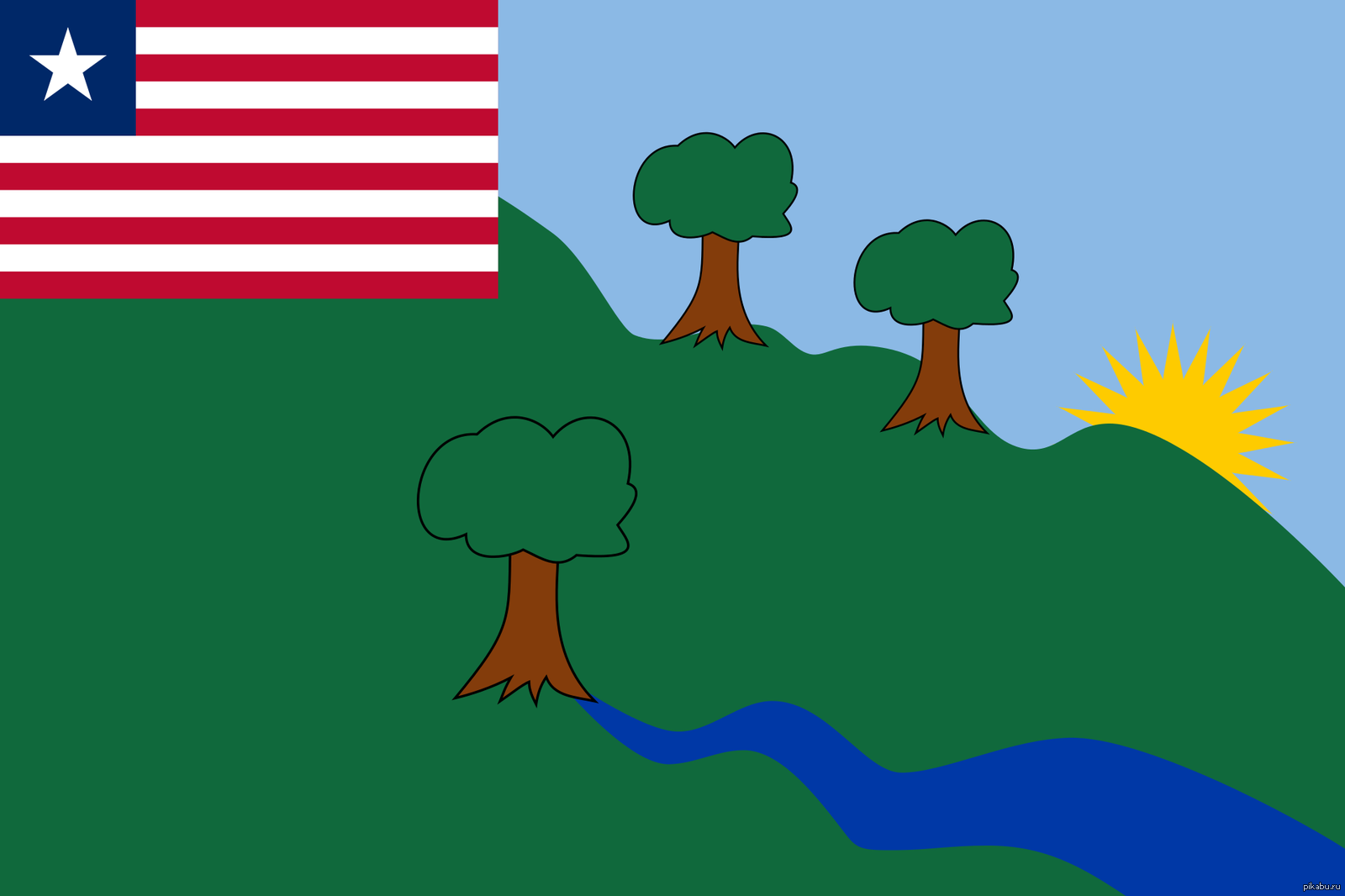 River Gee County Flag