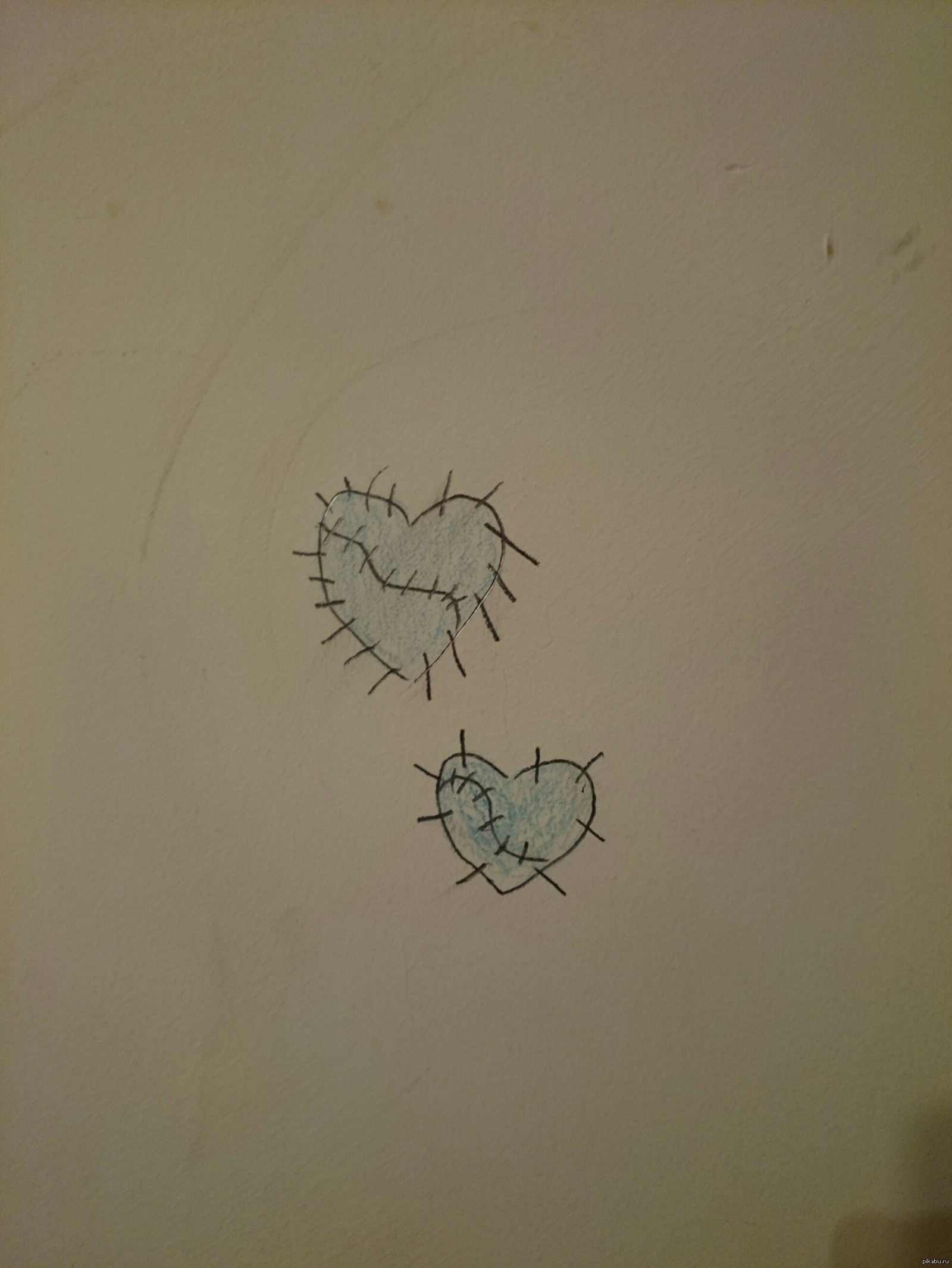 I moved to a new apartment and there is a drawing right on the wall)))) - Pencil drawing, Drawing on the wall