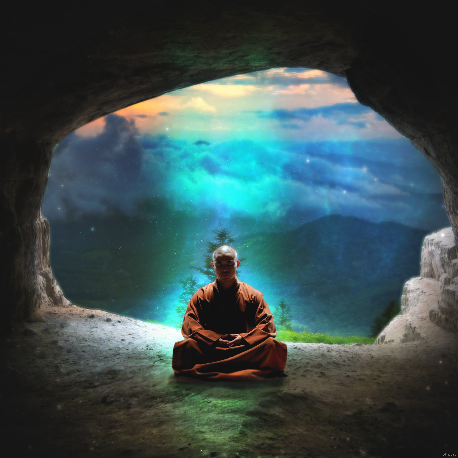 Духовный заметить. Самадхи Будда. Сомати пещеры Индия Тибет. Нирвана самадхи.