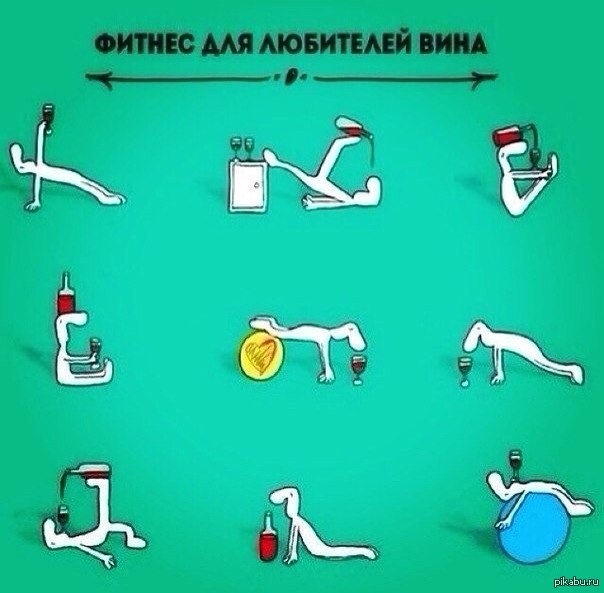фитнес для любителей вина | Пикабу