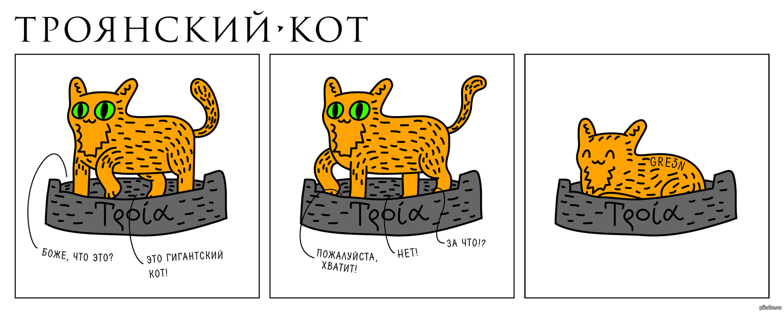 Поймать трояна. Троянский кот. Смешной Троян. Троян картинка.