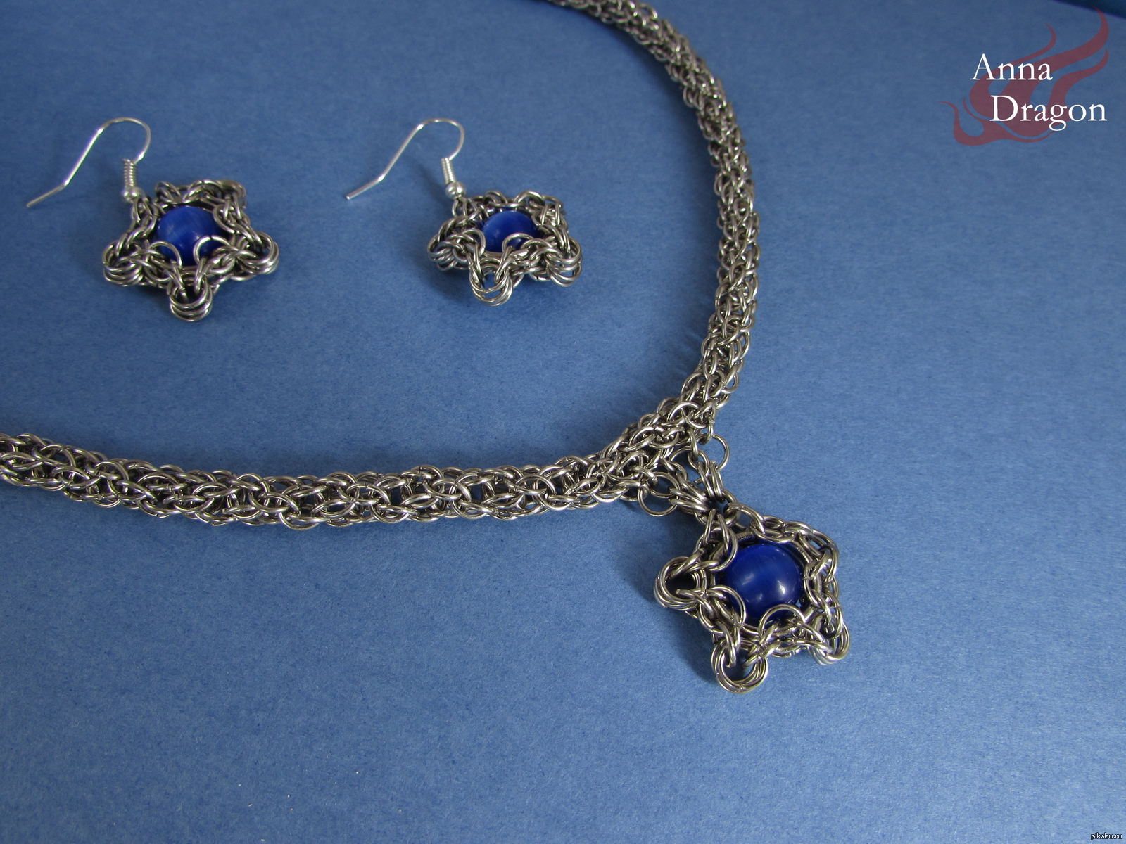 Jewelry set Starfish - My, With your own hands, Decoration, Star, Earrings, Pendant, Necklace