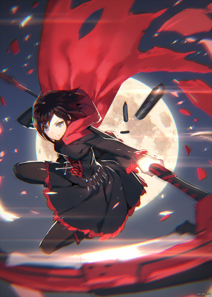 Red white black yellow. RWBY Ruby Rose милота. RWBY Руби убийца. Аниме Руби Роуз белая.