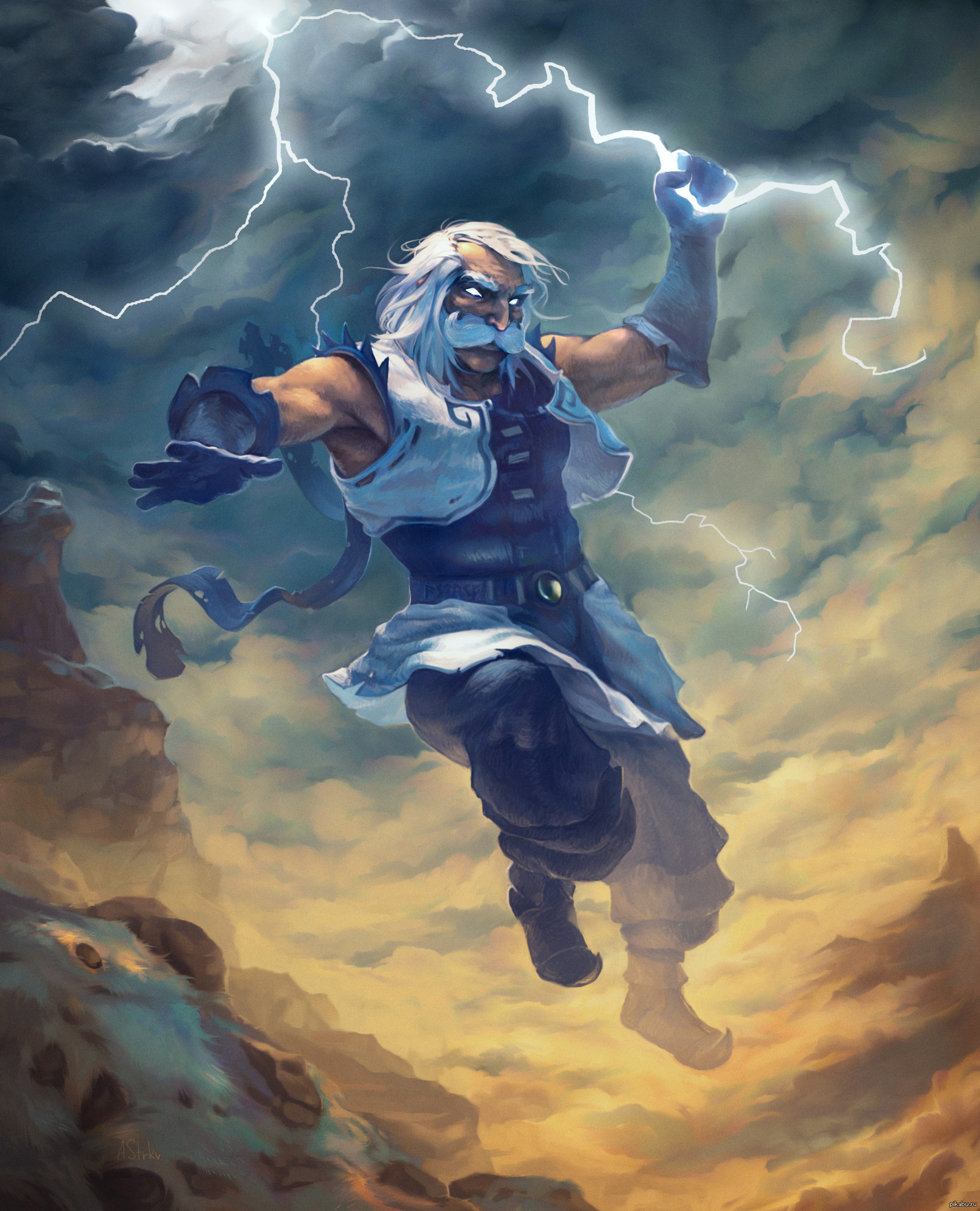 Thundergod's Wrath, Dota 2, Zeus, Фан-Арт.